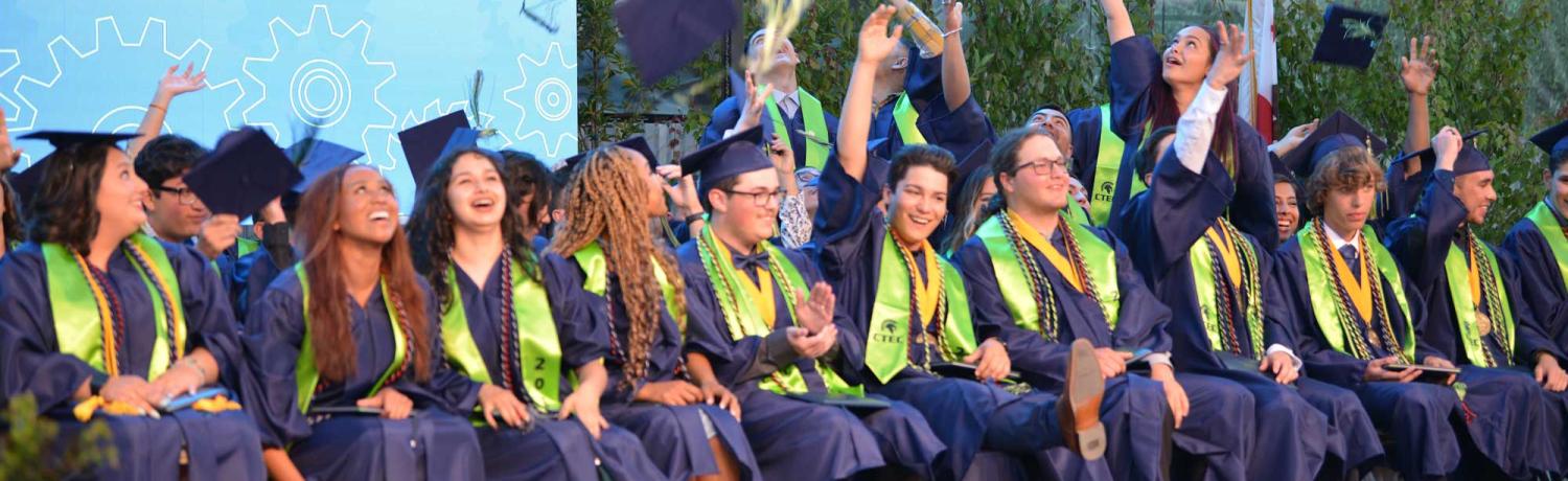 Students celebrating at graduation ceremony